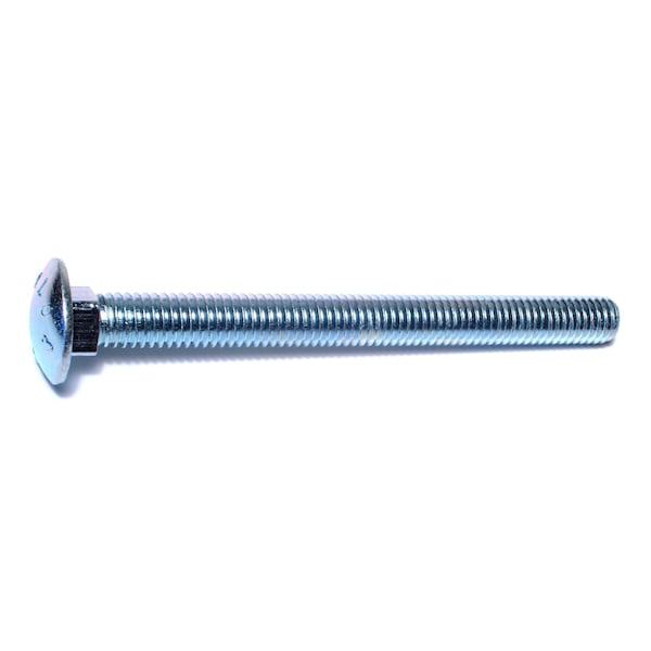 Midwest Fastener Carriage Bolt, Square Neck, 14 (Coarse), 5 in L, Steel, Zinc Plated, 25 PK 01130 - main